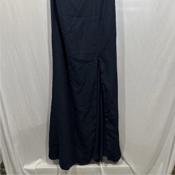 NEW $244 After Six Crepe One Shoulder Draped Trumpet Gown Midnight [ SZ 4 ] Q452 - Picture 8 of 15